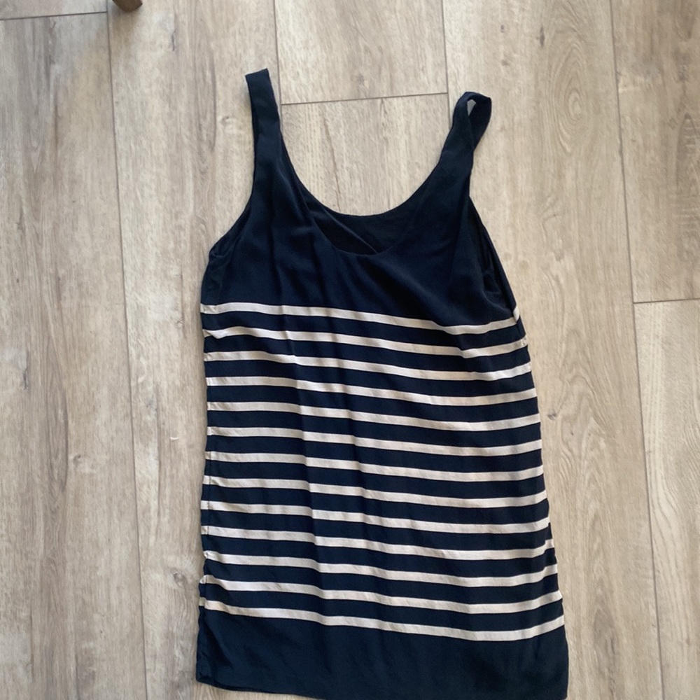 ❌SOLD❌ Joie dress shirt size Medium color black with white stripes - Picture 5 of 8